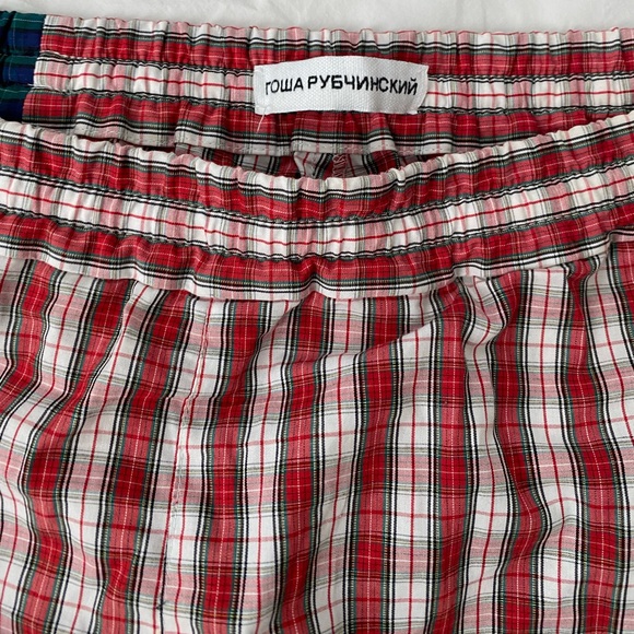 Gosha Rubchinskiy Combo Plaid Shorts, XL, good condition, draw string 31-33waist - Picture 4 of 9